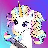 Animated Glitter Coloring Book - My Little Unicorn