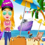 Girl Summer Vacation Beach Dress up