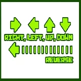 Right, left, up, down, reverse